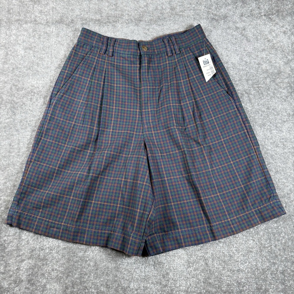 NWTβ Vintage Gap Short Women's 9/10 Pleated Front High Waist Dark Academia
